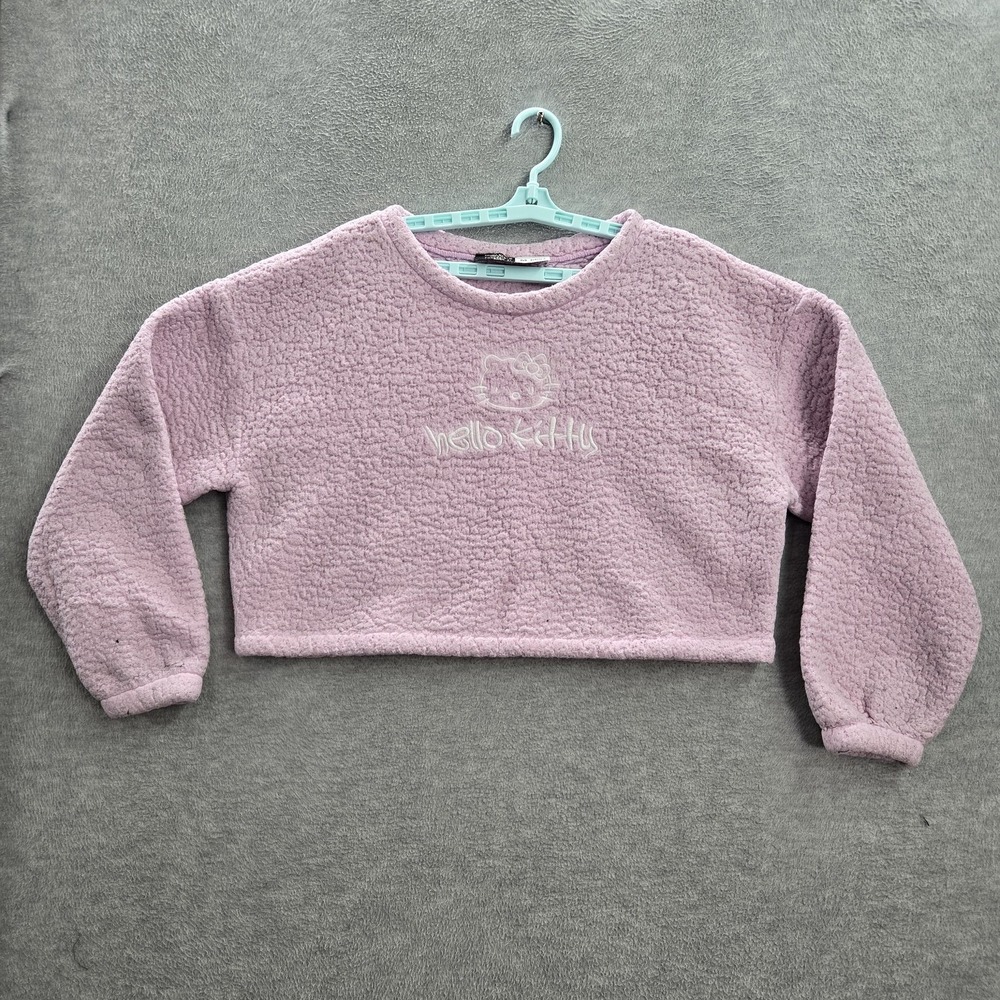 Hello Kitty and Friends‎ x Forever 21 Plus Women Sweatshirt 1X Pink Sherpa Crop